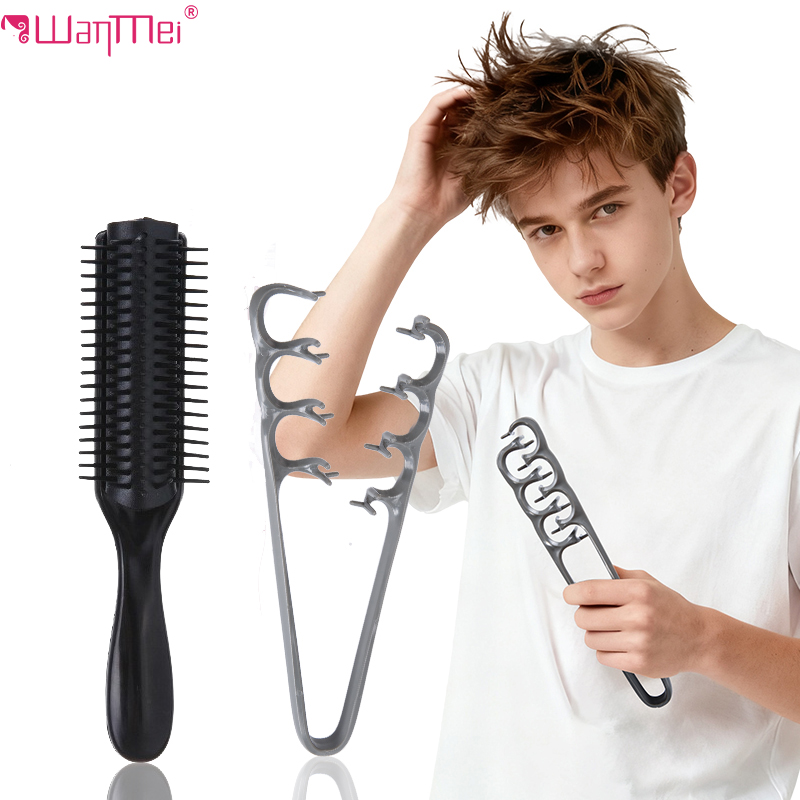 Detangling Wide Comb - 2 Stuks 9-Rijen Detangling Massage Haarborstel