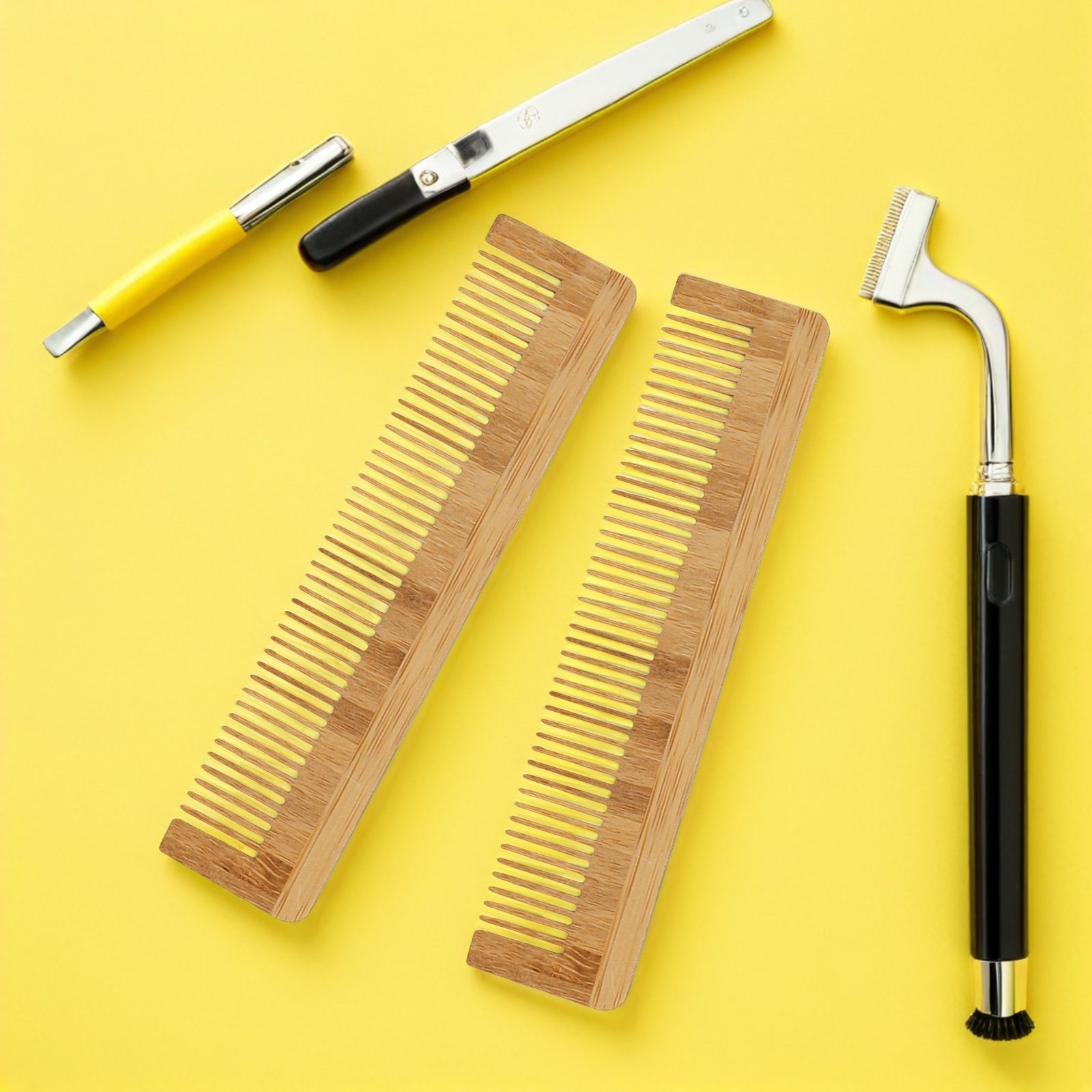 Detangling Wide Comb - 12 Stuks Wegwerp Houten Baard Kam