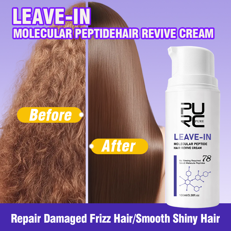 Hair Care With Protein - PURC Leave-In Keratine Haarcrème, Herstellend Haarmasker,