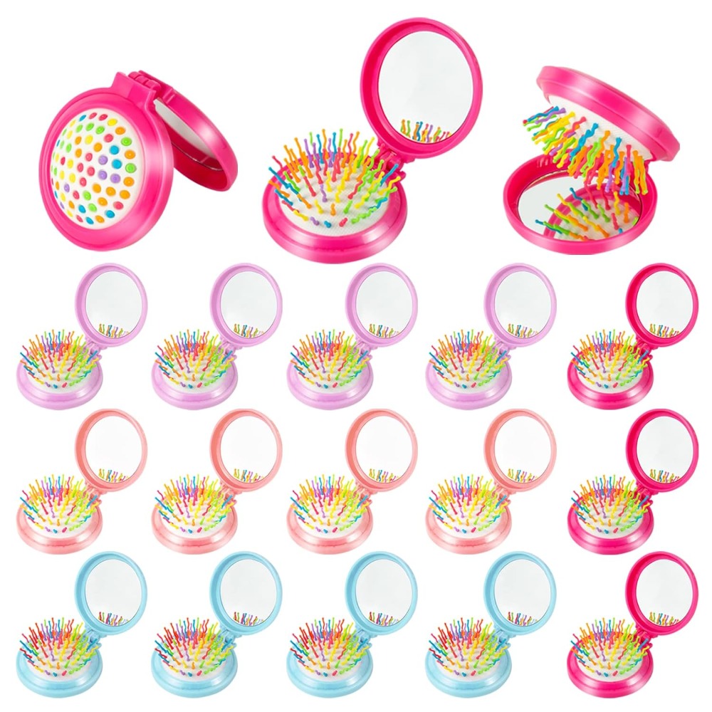 Hair Care Japanese - Opvouwbare reishaarborstel met spiegel Mini draagbare