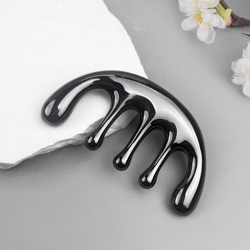 Detangling Wide Comb - 1 stuks metalen massagekam met vijf