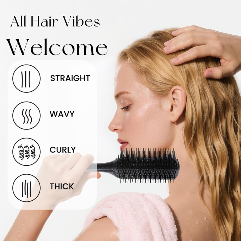 2 Stuks 9-Rijen Detangling Mas - Detangling Wide Comb recensie en prijs