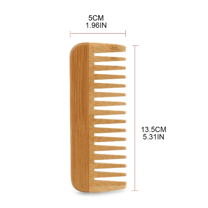 Natuurlijke bamboe grove kam,  - Detangling Wide Comb recensie en prijs